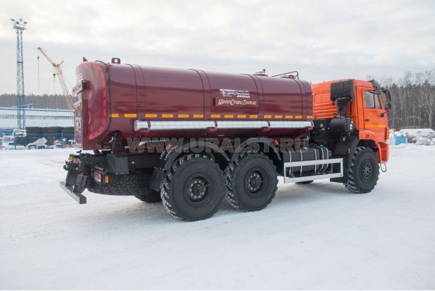 Автоцистерна для воды АЦПТ-10Н УСТ 5453 Камаз 43118-50 насос, обогрев насосного отсека