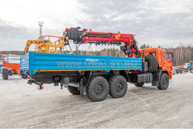 Автомобиль бортовой с КМУ ИТ-200 (тросовый, люлька, бур) УСТ 54531J Камаз 43118-50 сп.м.