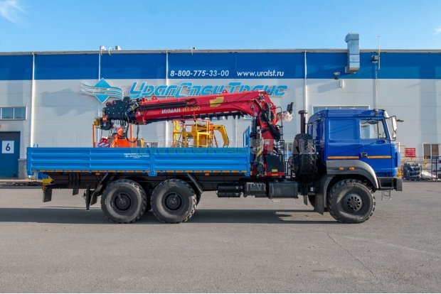 Автомобиль бортовой с КМУ ИТ-200 (тросовый, люлька, бур) УСТ 5453 Урал 4320-80, сп.м