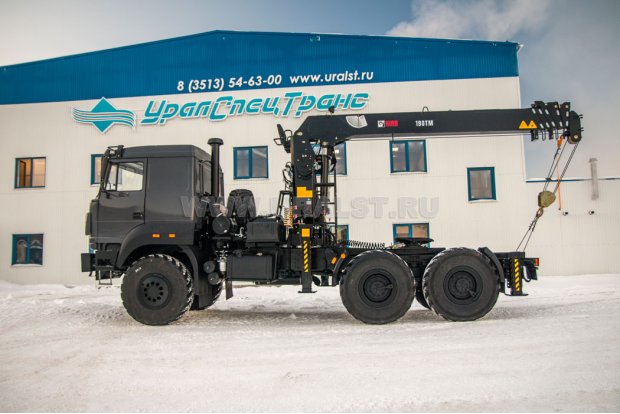 Седельный тягач с КМУ HIAB 190TM (тросовый) УСТ 5453 Урал 44202-82Е5