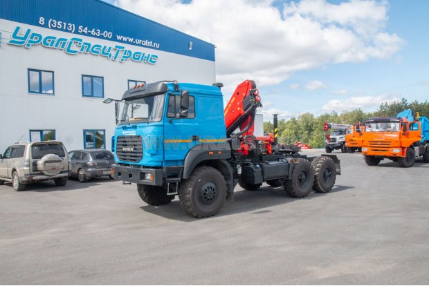 Седельный тягач с КМУ ИМ 150N УСТ 5453 Урал 44202-82Е5