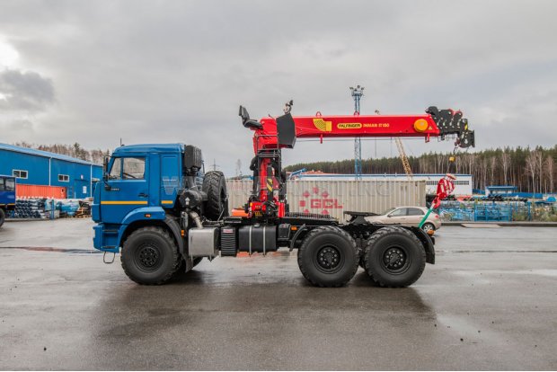 Седельный тягач с КМУ ИТ-150 (тросовый) УСТ 5453JA Камаз 53504-6030-50