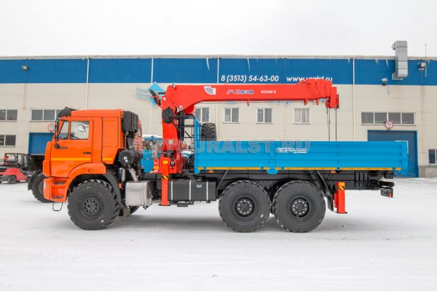 Бортовой автомобиль с КМУ KS-1256G-II УСТ 54531 Камаз 43118-50 сп.м 