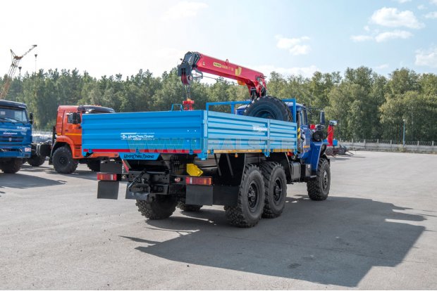 Бортовой автомобиль с КМУ ИТ-120 (тросовый) УСТ 5453 Урал 5557-72Е5