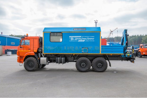 Передвижная мастерская ПАРМ с КМУ ИМ-55 УСТ 5453 Камаз 43118-50 сп.м.