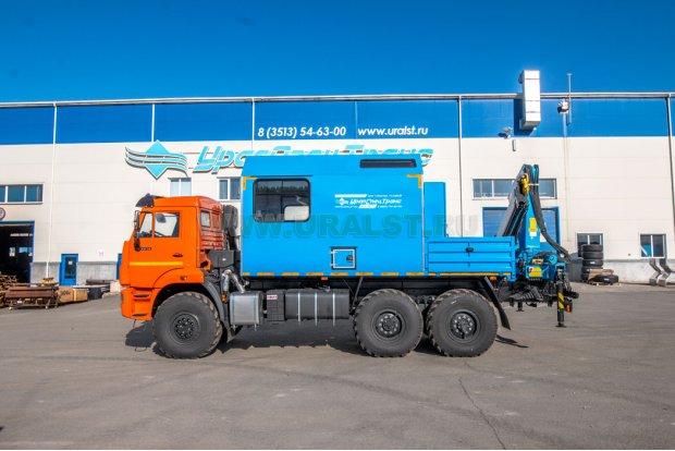 Передвижная авторемонтная мастерская ПАРМ с КМУ ИМ-150 УСТ 5453 Камаз 43118-50