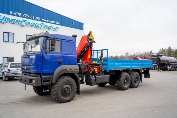 Бортовой автомобиль с КМУ ИМ-180 УСТ 5453 Урал 4320-4971-80, сп.м
