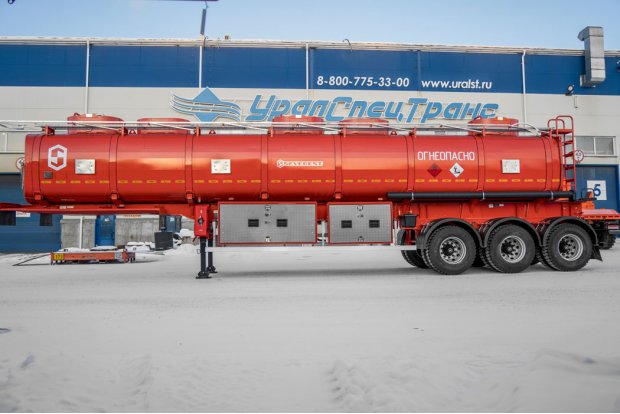 Полуприцеп цистерна для ГСМ (бензовозы) рамная ППЦ 40П-31Д-3 прямая рама 5 мм