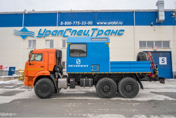 Агрегат ремонта и обслуживания станков качалок с КМУ ИМ-25 Камаз 43118 