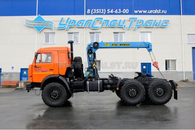Седельный тягач с КМУ ИТ-80 (тросовый) УСТ 5453 Камаз 53504 (44108)