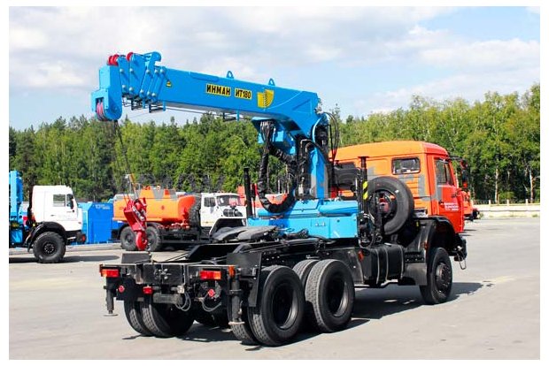 Седельный тягач с КМУ ИТ-180 (тросовый) УСТ 5453 Камаз 65111