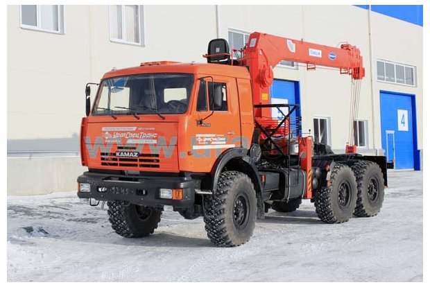 Седельный тягач Камаз с краном манипулятором