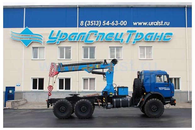 Седельный тягач с КМУ ИМ-240А (тросовый) УСТ 5453 Камаз 43118-50