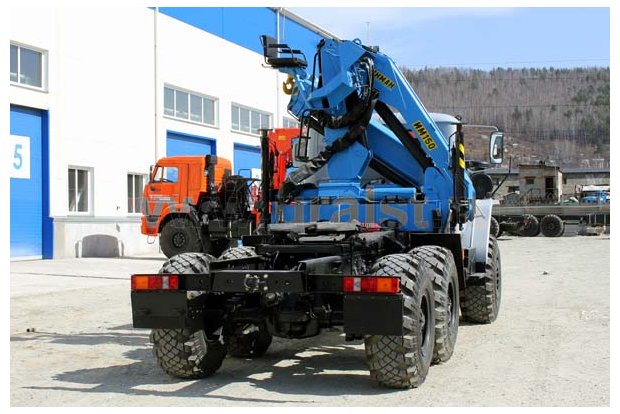 Седельный тягач с КМУ ИМ-150 УСТ 5453 Урал 5557-60Е5