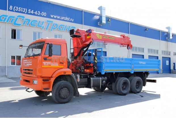 Бортовой с КМУ ИТ-180 (тросовый) УСТ 5453 Камаз 65111-50