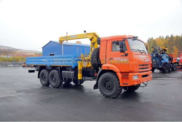 Бортовой с КМУ Soosan SCS513 (тросовый) УСТ 5453 Камаз 43118
