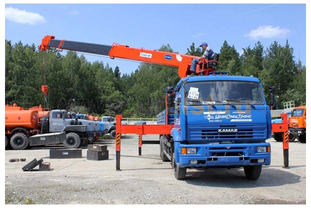 Бортовой Камаз с КМУ Kanglim KS-1256G-II