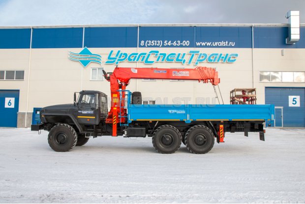 Бортовой с КМУ Kanglim KS 2057 (тросовый) УСТ 5453 Урал 4320-1951-60