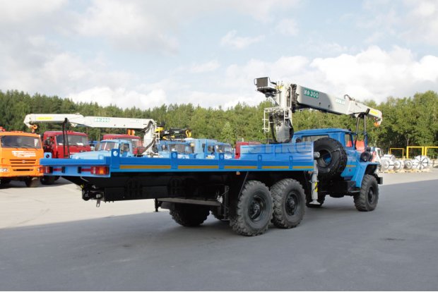 АТЭ-6 (автомобиль-площадка) с КМУ ИФ-300С УСТ 5453 Урал 4320-1951-72