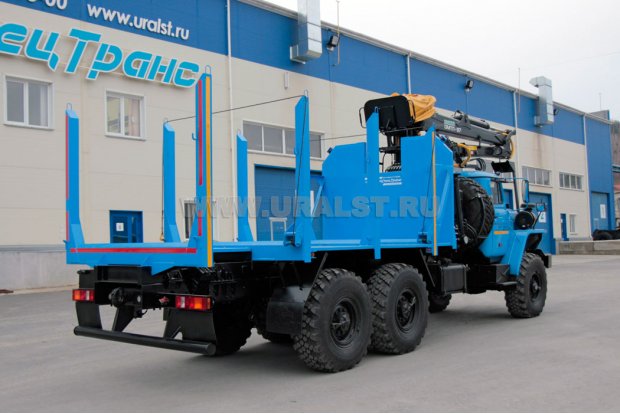 Сортиментовоз Урал УСТ-5453 с ПЛ-97 (ОМТЛ-97)