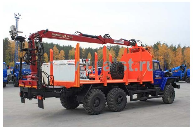 Сортиментовоз с ГМ СФ-62 Урал 4320-60Е5