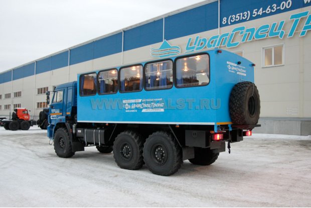 Автобус вахтовый 22+2 люкс УСТ 54535 Камаз 43118 (Cummins) лебедка, сп. место