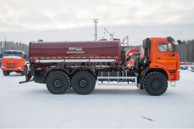 Автоцистерна для воды АЦПТ-10Н УСТ 5453 Камаз 43118-50 насос, обогрев насосного отсека