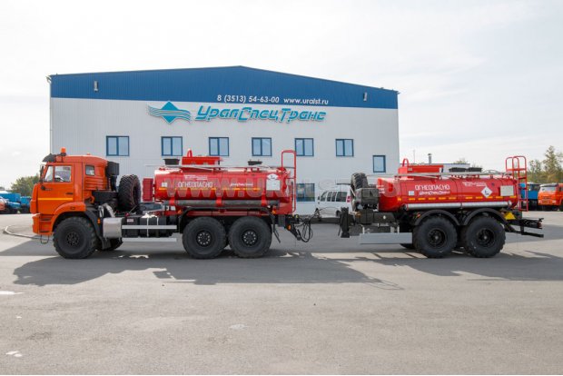 Автотопливозаправщик АТЗ-8 УСТ 5453 Камаз 43118-50 с Прицепом цистерной ПЦ 8-23 УСТ 9465