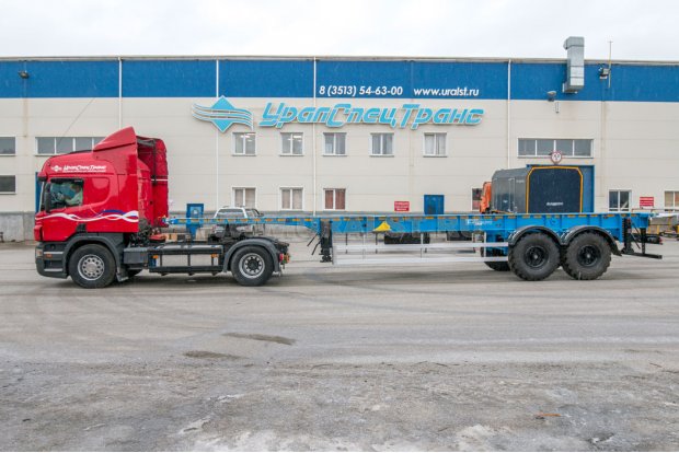 Полуприцеп контейнеровоз ППК 20Б-21-12 УСТ 9465 2Х1С, 1Х1А, дополнителные опоры + Тягач Полуприцеп контейнеровоз ППК 20Б-21-12 УСТ 9465 2Х1С, 1Х1А, дополнителные опоры + Тягач SCANIA
