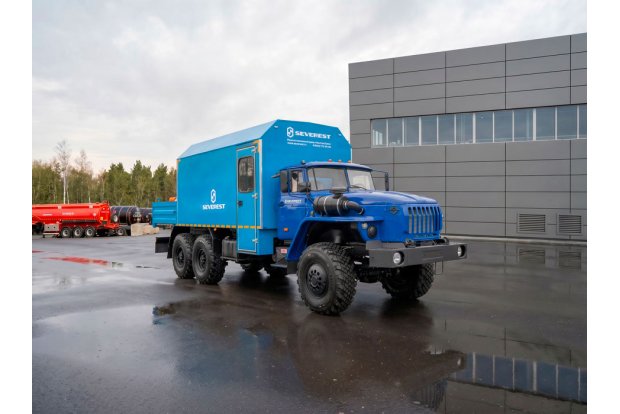 Транспортно-бытовая машина с КМУ ИМ-55на шасси Урал 4320