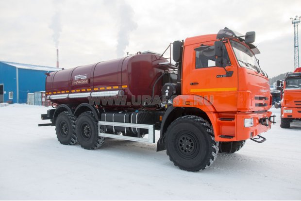 Автоцистерна для воды АЦПТ-10Н УСТ 5453 Камаз 43118-50 насос, обогрев насосного отсека