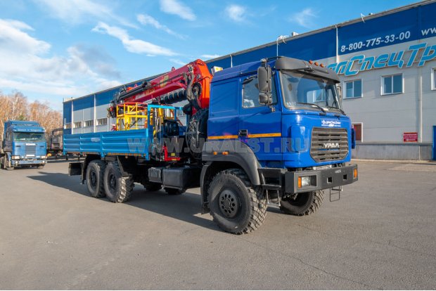 Автомобиль бортовой с КМУ ИТ-200 (тросовый, люлька, бур) УСТ 5453 Урал 4320-80, сп.м