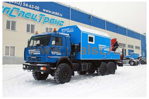 Фургон Камаз ПАРМ с краном-манипулятором Palfinger PK-15500