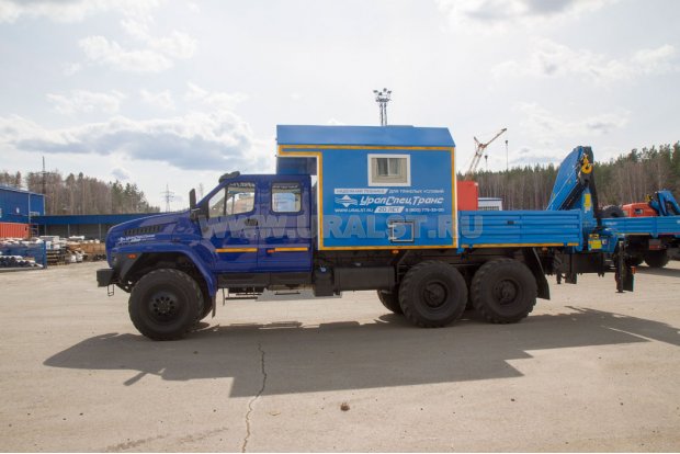 ПАРМ с КМУ ИМ-150 УСТ 5453 Урал NEXT 4320-6981-72 сдвоенная кабина