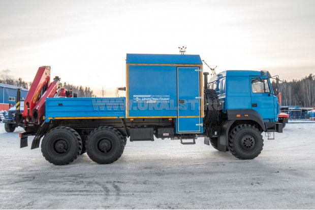 Автофургон АРОК с КМУ ИМ-150N УСТ 5453 Урал 4320-82, сп.м