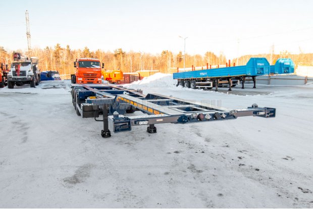 Полуприцеп контейнеровоз ППК 32-32Л-12 SEVEREST высота ССУ 1100 мм, универсальный, дисковые тормоза