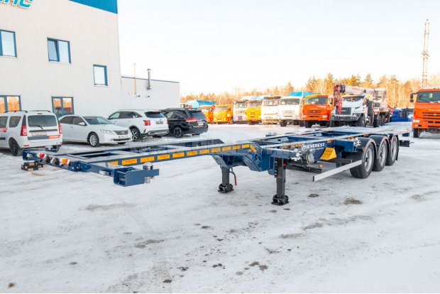 Полуприцеп контейнеровоз ППК 32-32Л-12 SEVEREST высота ССУ 1100 мм, универсальный, дисковые тормоза