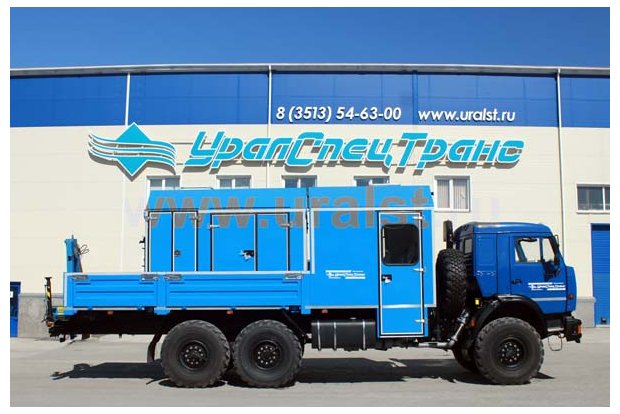 Фургон Камаз АРС с краном манипулятором