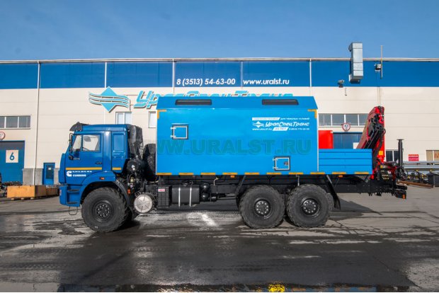 Автофургон ПАРМ с КМУ PK-15500С УСТ 5453 Камаз 43118-76(RR) сп.м