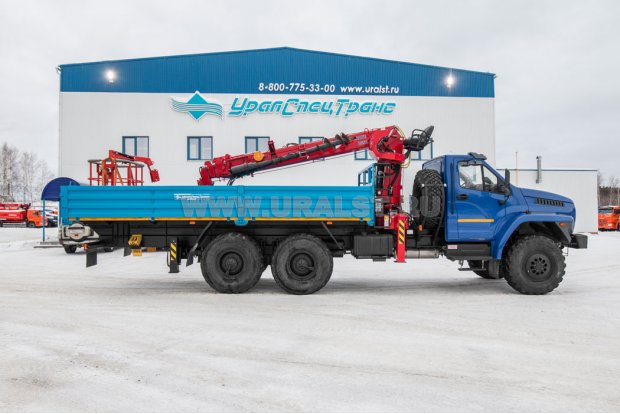 Автомобиль бортовой с КМУ TAURUS 055А (тросовый) с буром УСТ 5453 Урал NEXT 4320-72 б/у