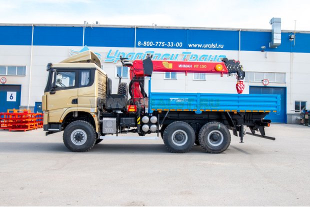  Бортовой автомобиль с КМУ ИТ-150 на SHACMAN (ШАКМАН) 6х6
