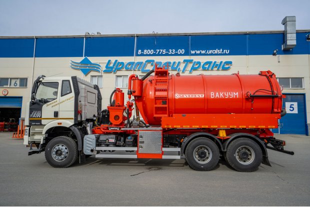 Автоцистерна вакуумная МВС 15-ОД ВК-6М УСТ 5453 FAW 3250 (6х4) КБ 4800