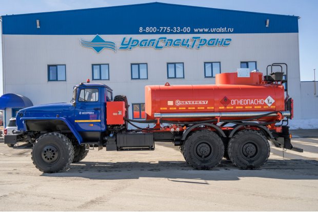 Автотопливозаправщик АТЗ-10Б УСТ 5453 Урал 4320-1951-60 доработка под ДОПОГ, УВЭОС