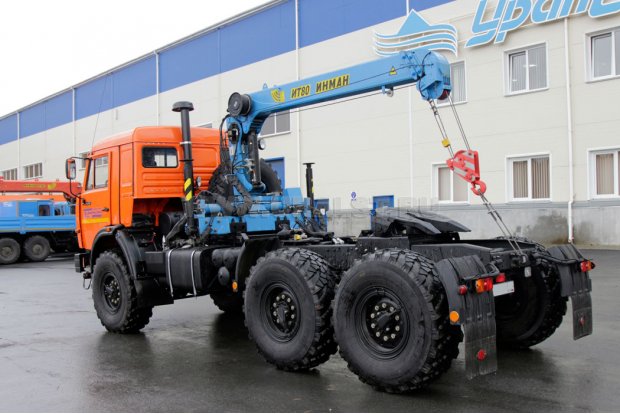 Седельный тягач с КМУ ИТ-80 (тросовый) УСТ 5453 Камаз 53504 (44108)
