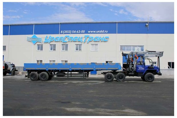 Седельный тягач с КМУ СФ-85С УСТ 5453 Урал 5557-60