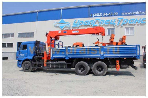 Бортовой Камаз с КМУ Kanglim KS-1256G-II