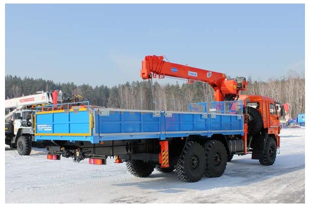 Бортовой с КМУ KS-1256G-II УСТ 5453 Камаз 43118, борт 7м
