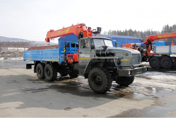 Бортовой с КМУ ИТ-180 (тросовый) УСТ 5453 Урал 4320-1951-72