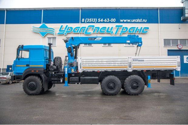 Бортовой с КМУ DongYang SS1926 (тросовый) УСТ 5453 Урал М 4320-80Е5, сп.м