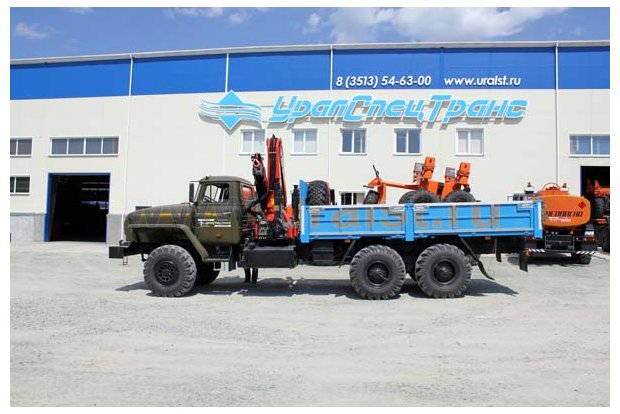 Агрегат перевозки кабельных барабанов с КМУ PK-23500 УСТ 54532E Урал 4320